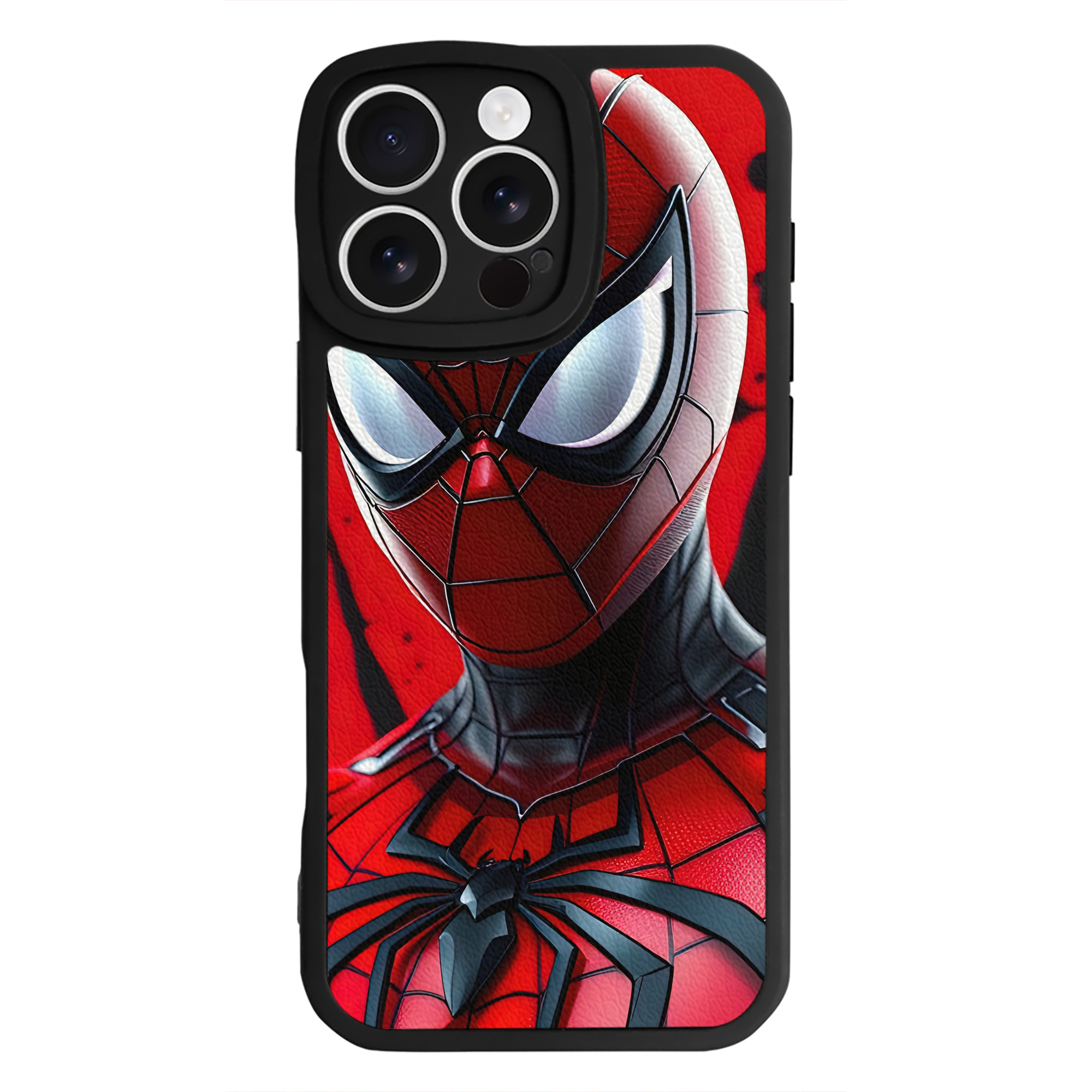 Spider Man スパイダーマン 【iPhone 16シリーズ対応】シリコンスマホケース（レザー調） 材質：シリコン